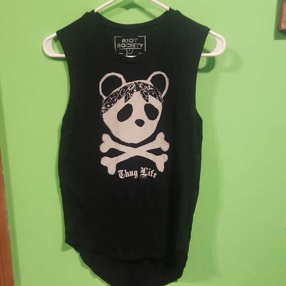 riot society Tops - Thug Life Bear Graphic Tank